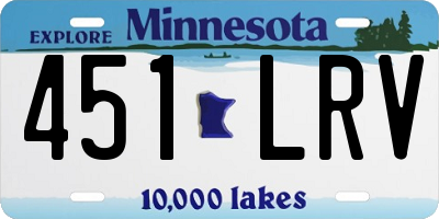 MN license plate 451LRV