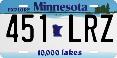 MN license plate 451LRZ
