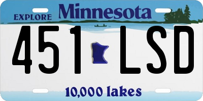 MN license plate 451LSD