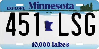MN license plate 451LSG