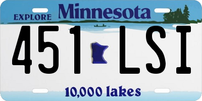 MN license plate 451LSI
