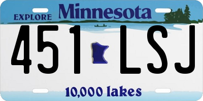 MN license plate 451LSJ