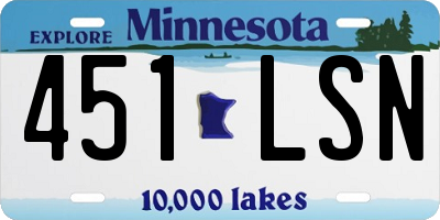 MN license plate 451LSN