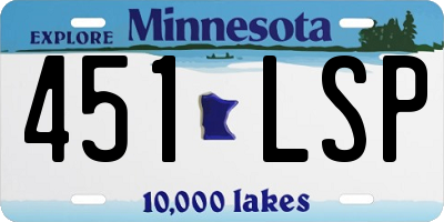 MN license plate 451LSP