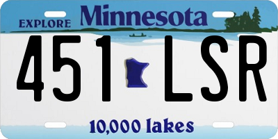 MN license plate 451LSR