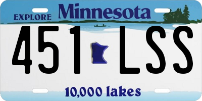 MN license plate 451LSS
