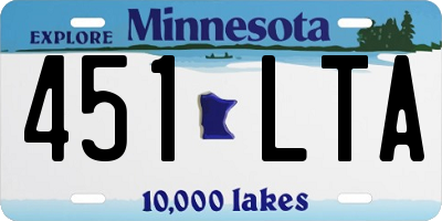 MN license plate 451LTA