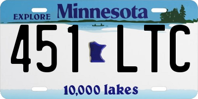 MN license plate 451LTC