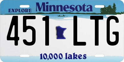 MN license plate 451LTG
