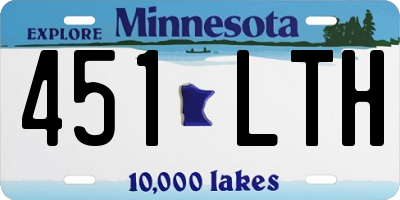 MN license plate 451LTH