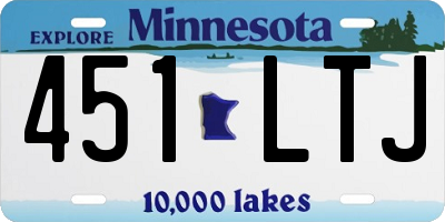 MN license plate 451LTJ