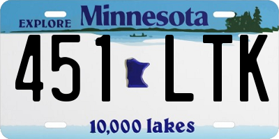 MN license plate 451LTK