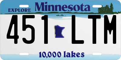 MN license plate 451LTM