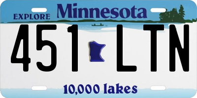 MN license plate 451LTN