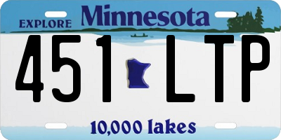 MN license plate 451LTP