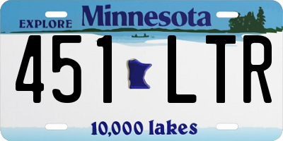 MN license plate 451LTR