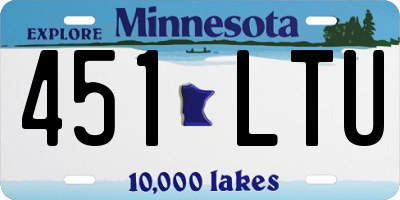 MN license plate 451LTU
