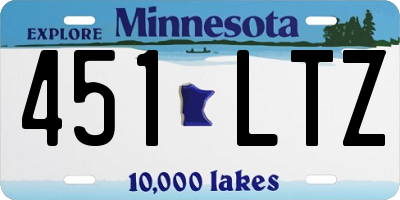 MN license plate 451LTZ