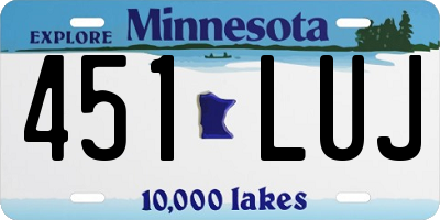 MN license plate 451LUJ