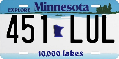MN license plate 451LUL