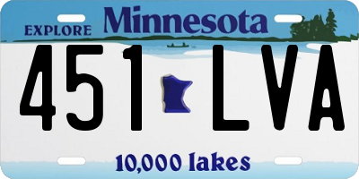MN license plate 451LVA