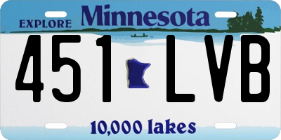 MN license plate 451LVB