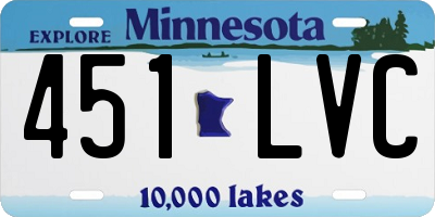 MN license plate 451LVC