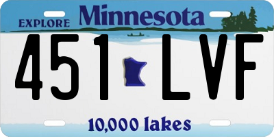 MN license plate 451LVF