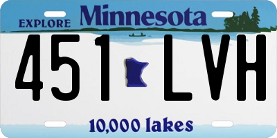 MN license plate 451LVH