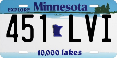 MN license plate 451LVI