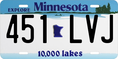 MN license plate 451LVJ