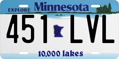 MN license plate 451LVL