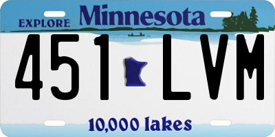 MN license plate 451LVM