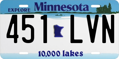 MN license plate 451LVN