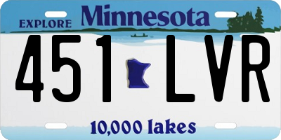 MN license plate 451LVR