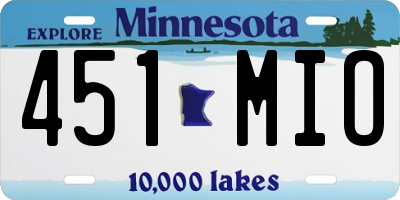 MN license plate 451MIO