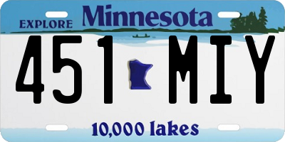 MN license plate 451MIY