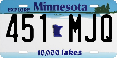 MN license plate 451MJQ