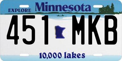 MN license plate 451MKB