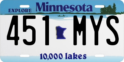 MN license plate 451MYS