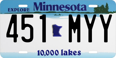 MN license plate 451MYY