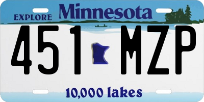 MN license plate 451MZP