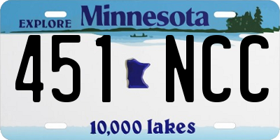 MN license plate 451NCC