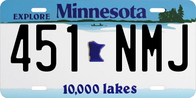 MN license plate 451NMJ