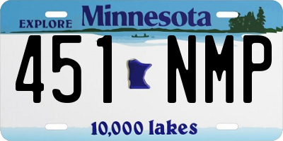 MN license plate 451NMP