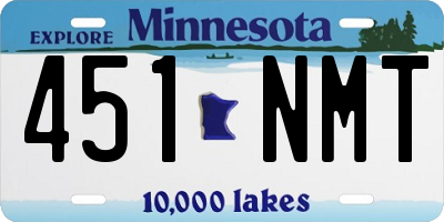 MN license plate 451NMT