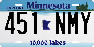 MN license plate 451NMY