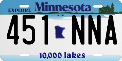 MN license plate 451NNA