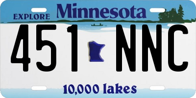MN license plate 451NNC