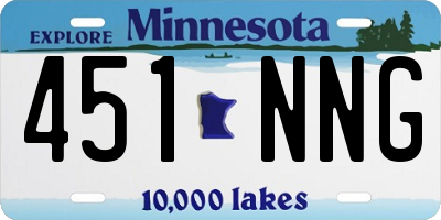 MN license plate 451NNG